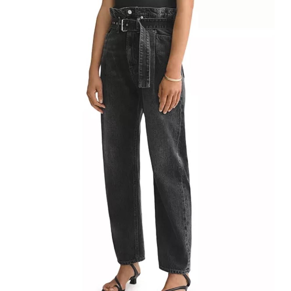 AGOLDE: Reworked '90s Belted Denim Jeans in Pave